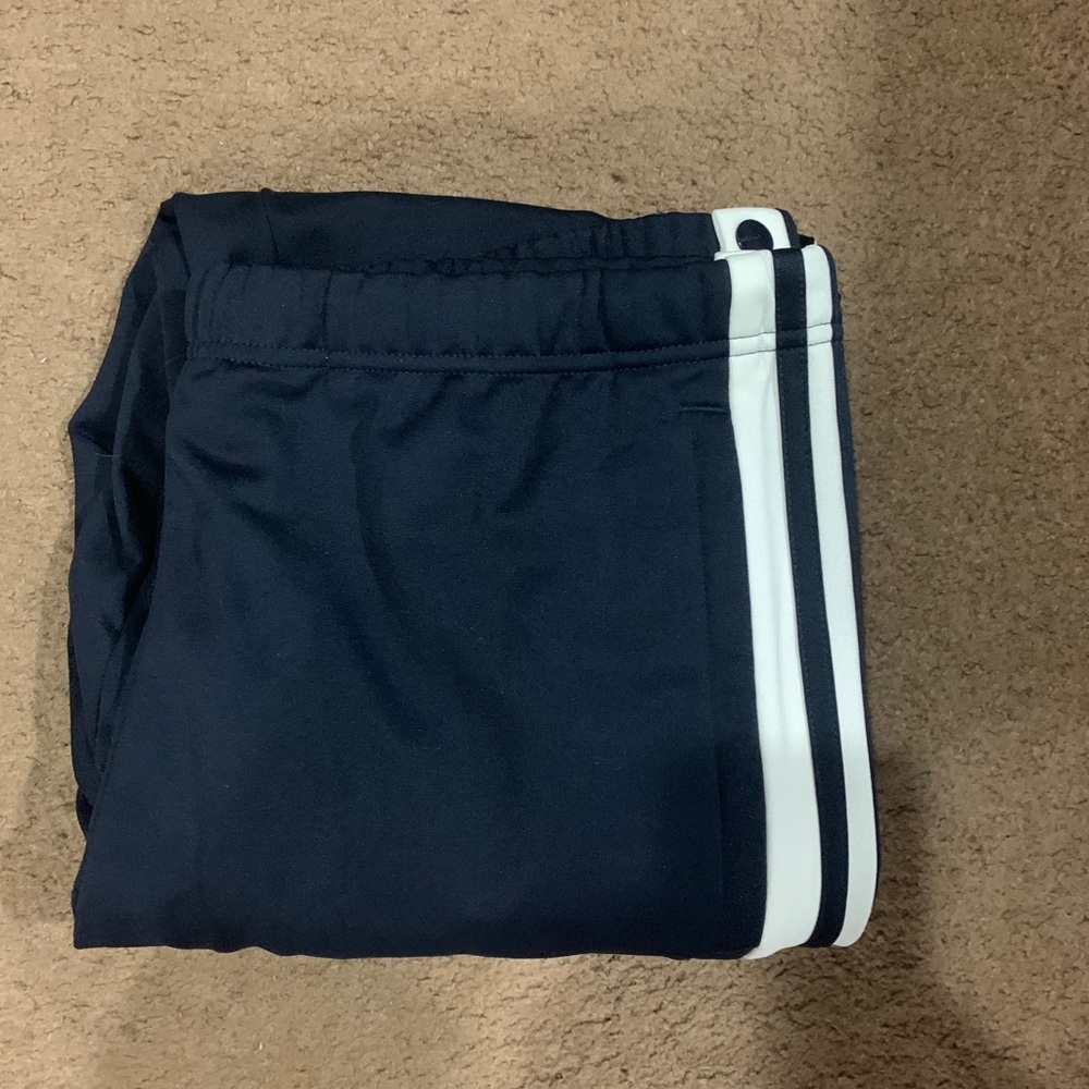 Adidas Rip Off Button Sweats Navy Blue